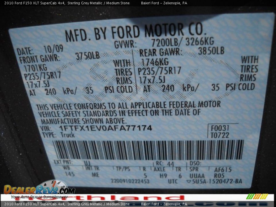 2010 Ford F150 XLT SuperCab 4x4 Sterling Grey Metallic / Medium Stone Photo #12