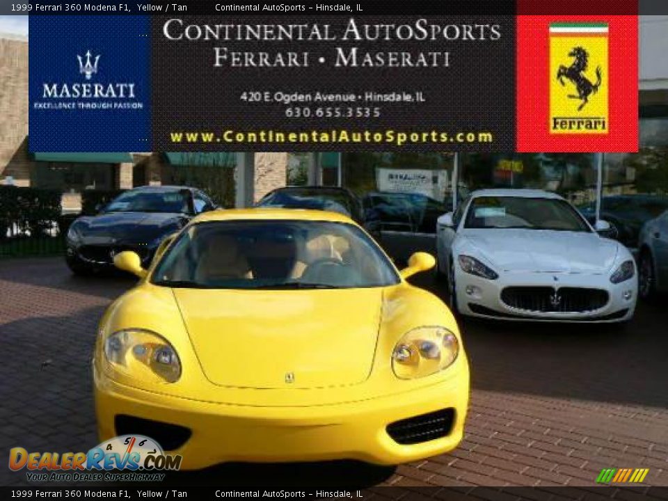 1999 Ferrari 360 Modena F1 Yellow / Tan Photo #1