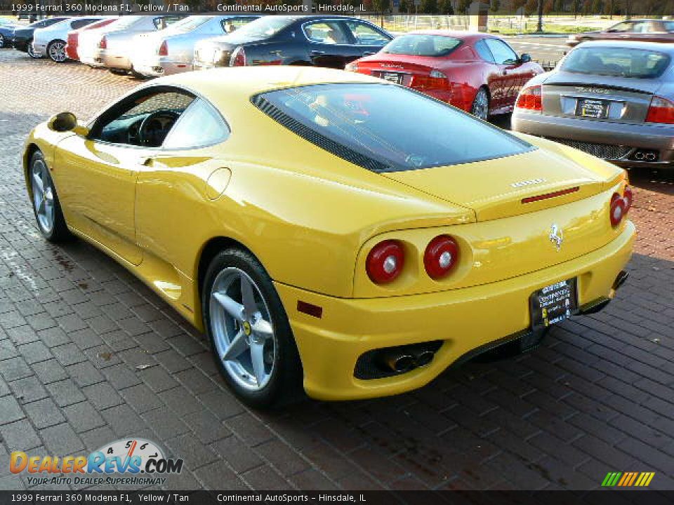 1999 Ferrari 360 Modena F1 Yellow / Tan Photo #4