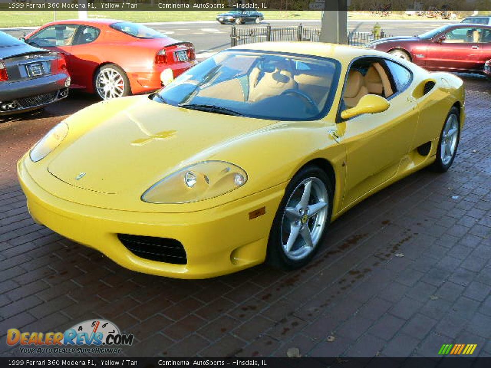 1999 Ferrari 360 Modena F1 Yellow / Tan Photo #6