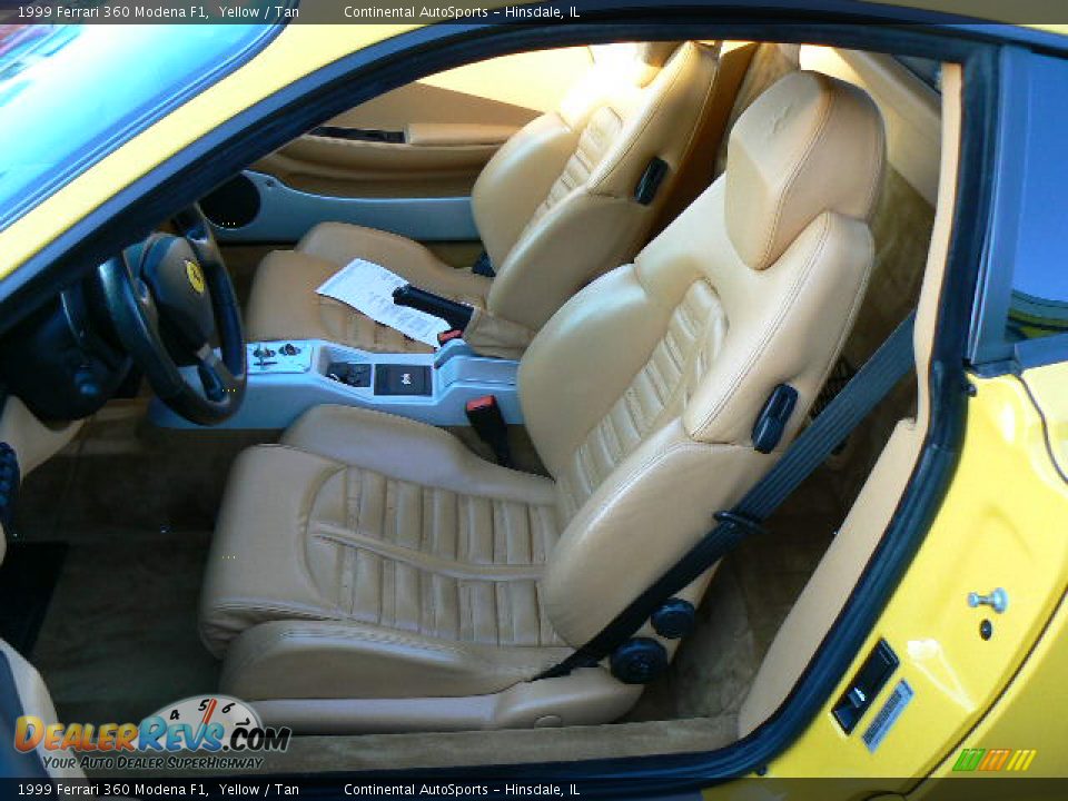 1999 Ferrari 360 Modena F1 Yellow / Tan Photo #8