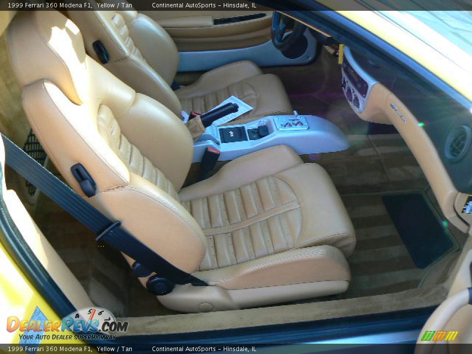 1999 Ferrari 360 Modena F1 Yellow / Tan Photo #10