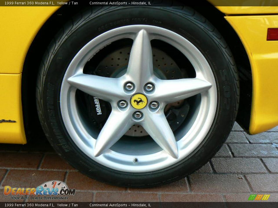 1999 Ferrari 360 Modena F1 Yellow / Tan Photo #14