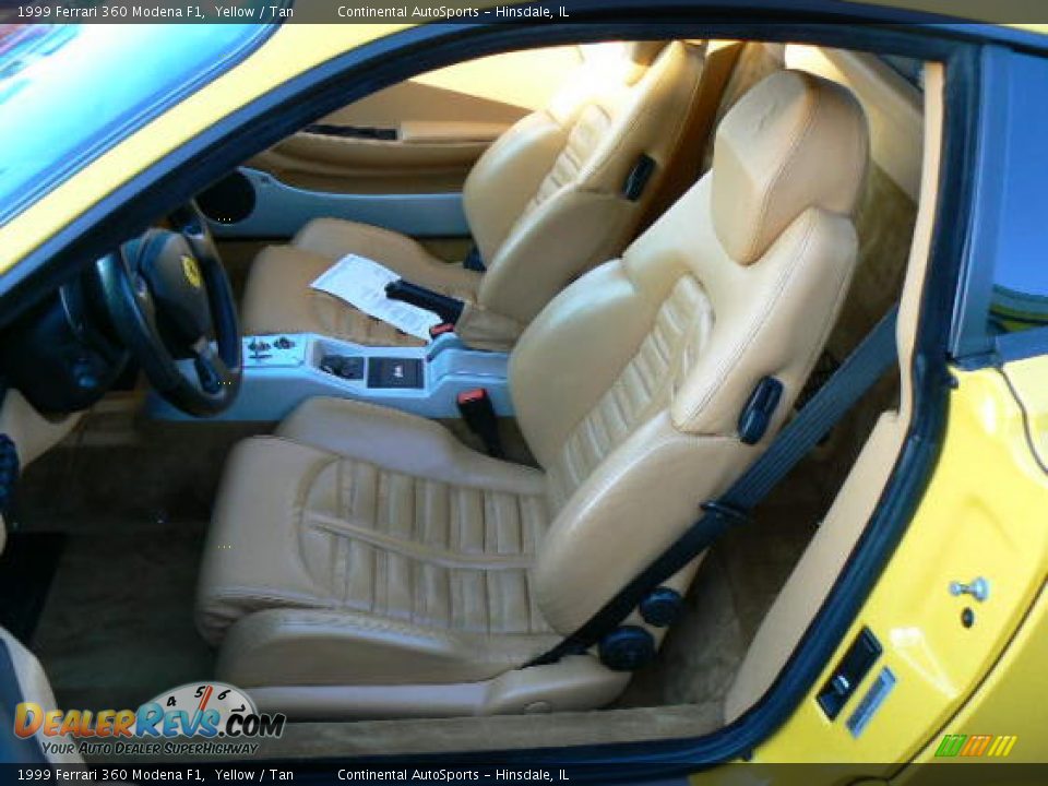 1999 Ferrari 360 Modena F1 Yellow / Tan Photo #24