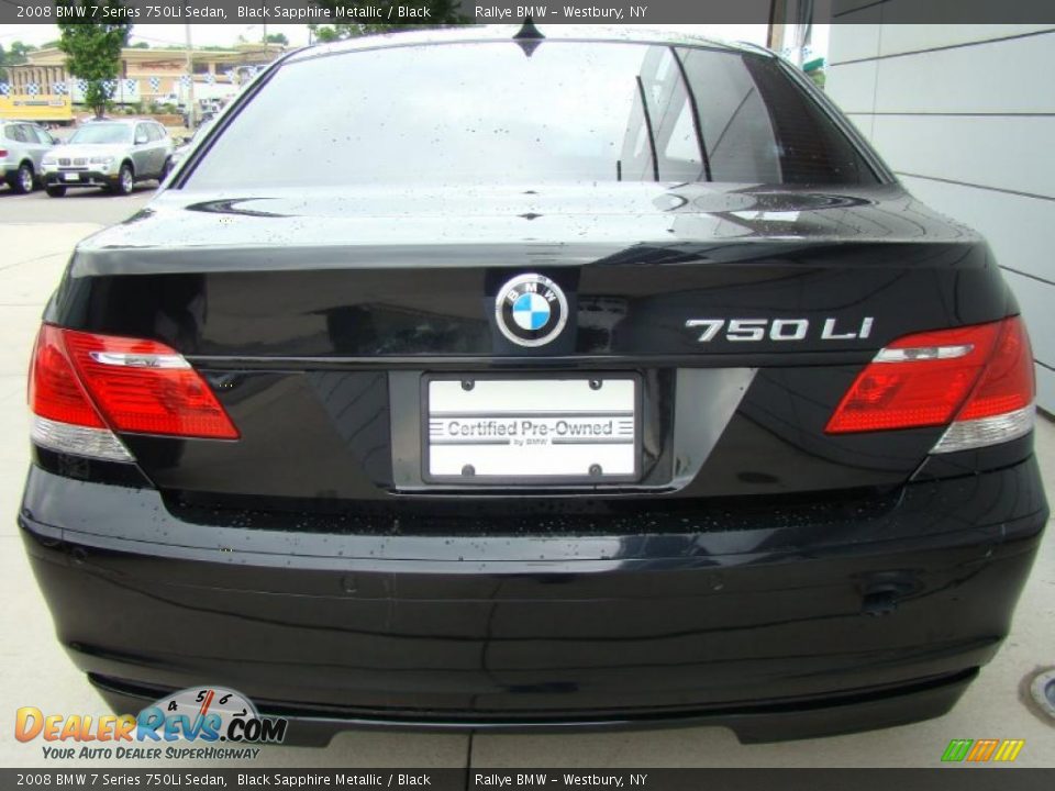 2008 BMW 7 Series 750Li Sedan Black Sapphire Metallic / Black Photo #4