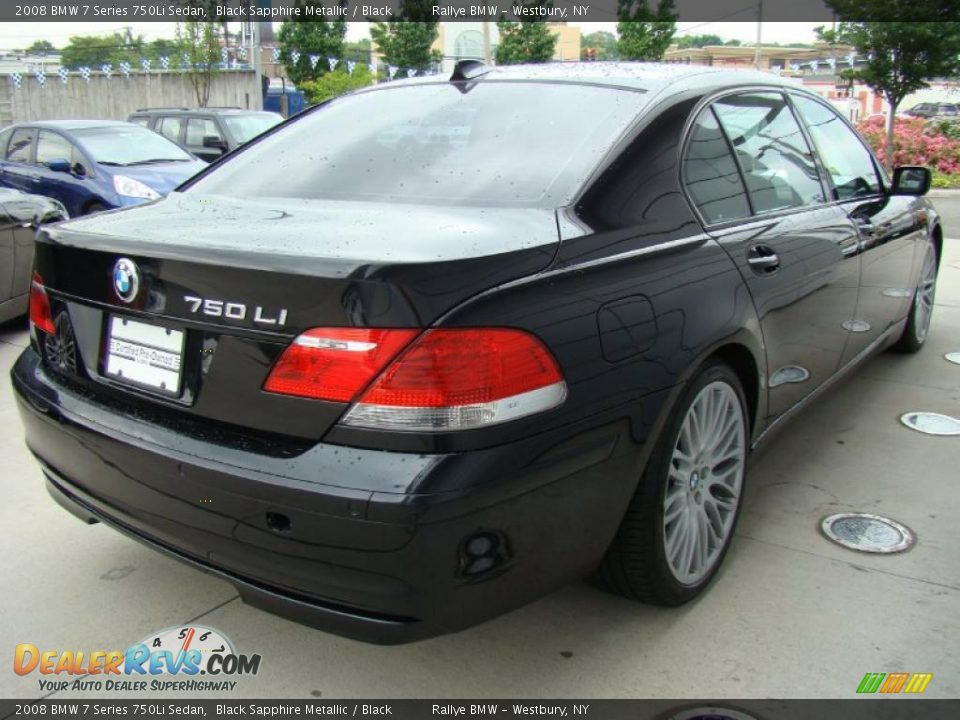 2008 BMW 7 Series 750Li Sedan Black Sapphire Metallic / Black Photo #5