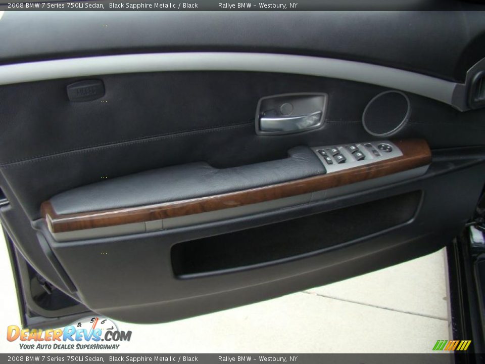 2008 BMW 7 Series 750Li Sedan Black Sapphire Metallic / Black Photo #7