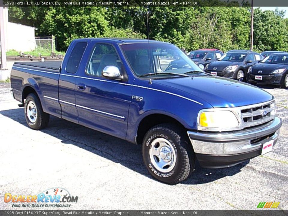 1998 Ford F150 XLT SuperCab Royal Blue Metallic / Medium Graphite Photo