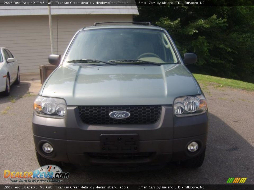 2007 Ford Escape XLT V6 4WD Titanium Green Metallic / Medium/Dark Pebble Photo #2