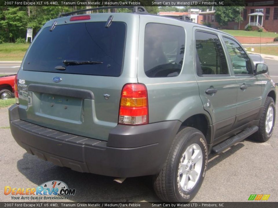 2007 Ford Escape XLT V6 4WD Titanium Green Metallic / Medium/Dark Pebble Photo #3
