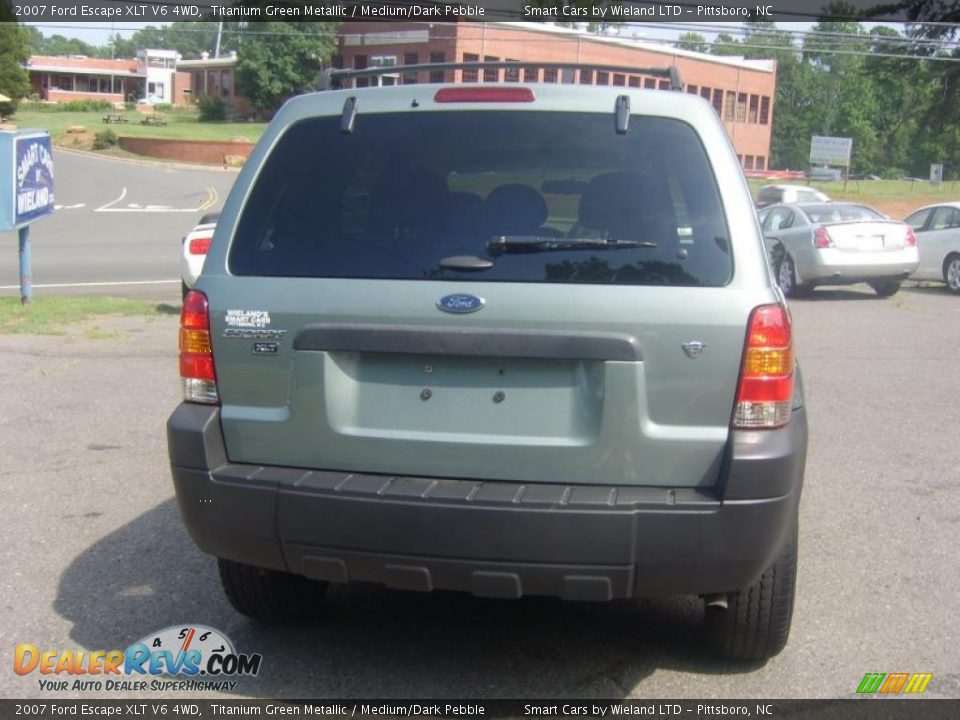 2007 Ford Escape XLT V6 4WD Titanium Green Metallic / Medium/Dark Pebble Photo #4
