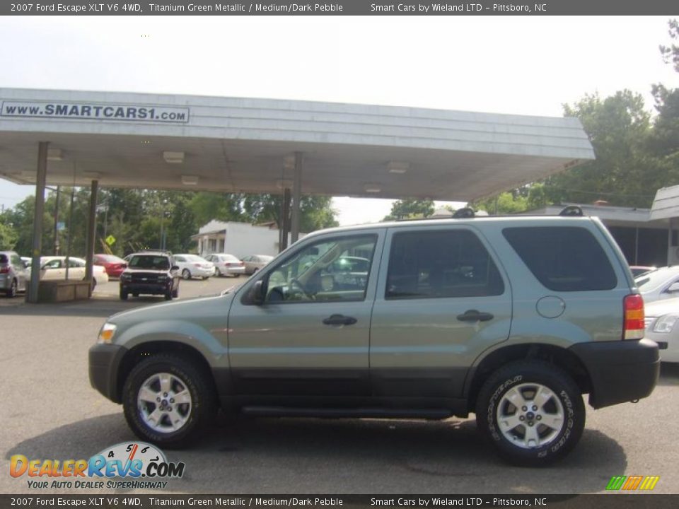 2007 Ford Escape XLT V6 4WD Titanium Green Metallic / Medium/Dark Pebble Photo #5