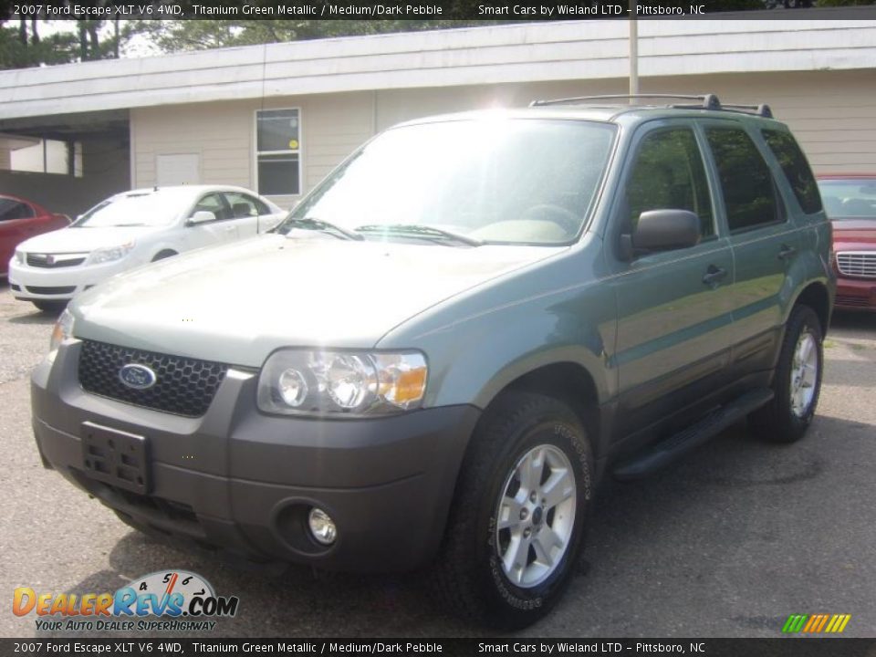 2007 Ford Escape XLT V6 4WD Titanium Green Metallic / Medium/Dark Pebble Photo #6