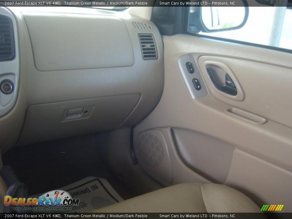 2007 Ford Escape XLT V6 4WD Titanium Green Metallic / Medium/Dark Pebble Photo #12