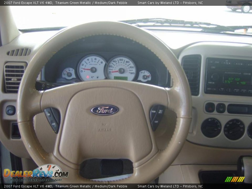 2007 Ford Escape XLT V6 4WD Titanium Green Metallic / Medium/Dark Pebble Photo #14