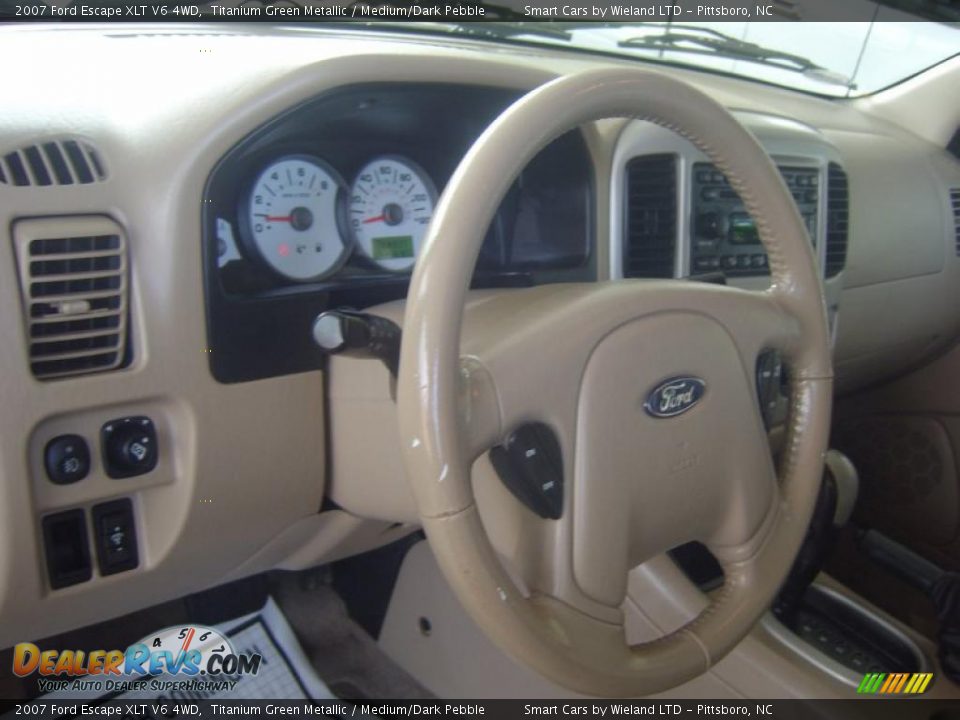 2007 Ford Escape XLT V6 4WD Titanium Green Metallic / Medium/Dark Pebble Photo #15