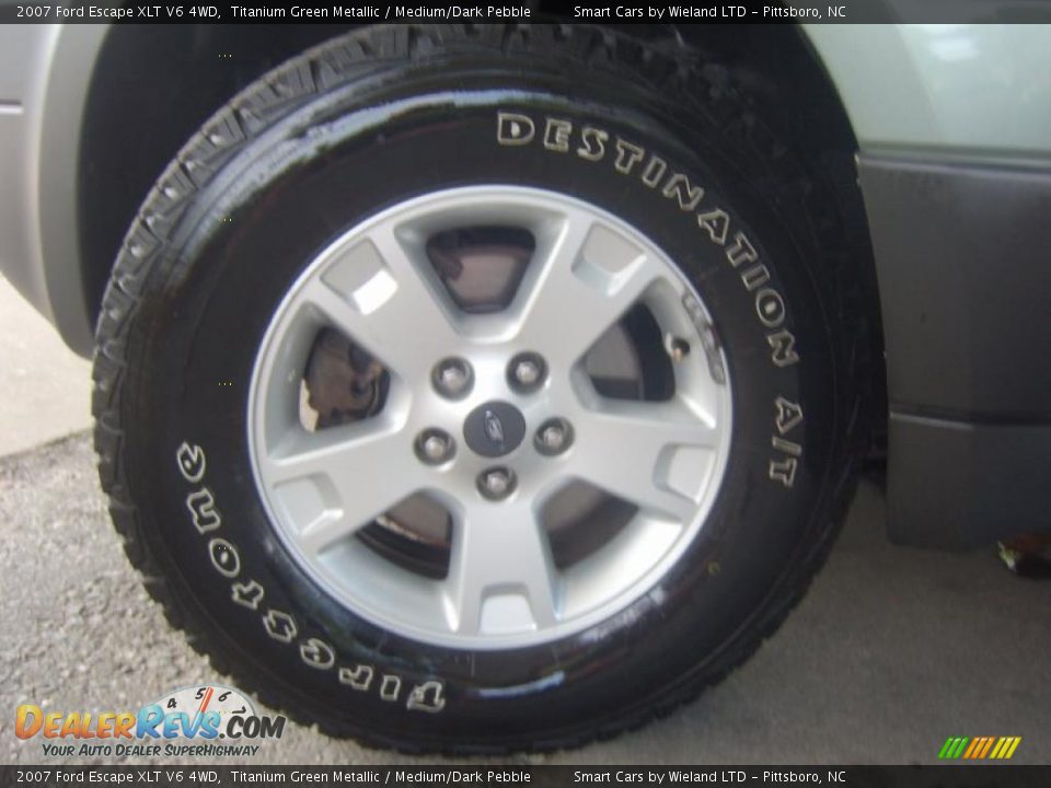 2007 Ford Escape XLT V6 4WD Titanium Green Metallic / Medium/Dark Pebble Photo #18