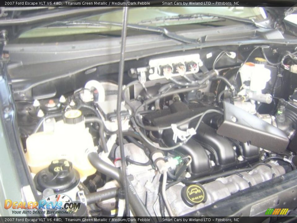 2007 Ford Escape XLT V6 4WD Titanium Green Metallic / Medium/Dark Pebble Photo #19