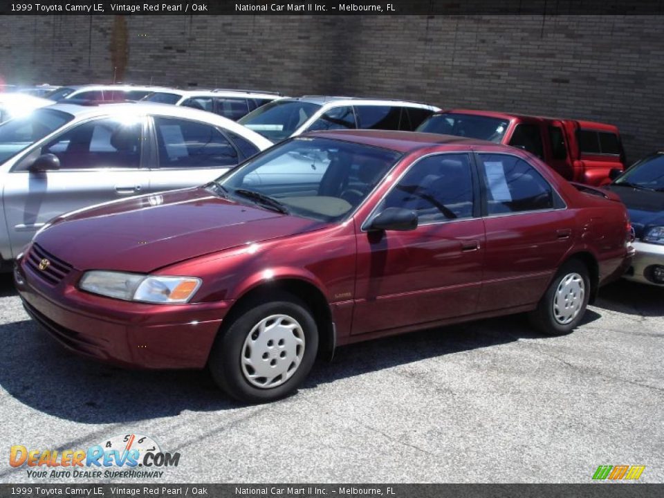 1999 Toyota Camry LE Vintage Red Pearl / Oak Photo #1