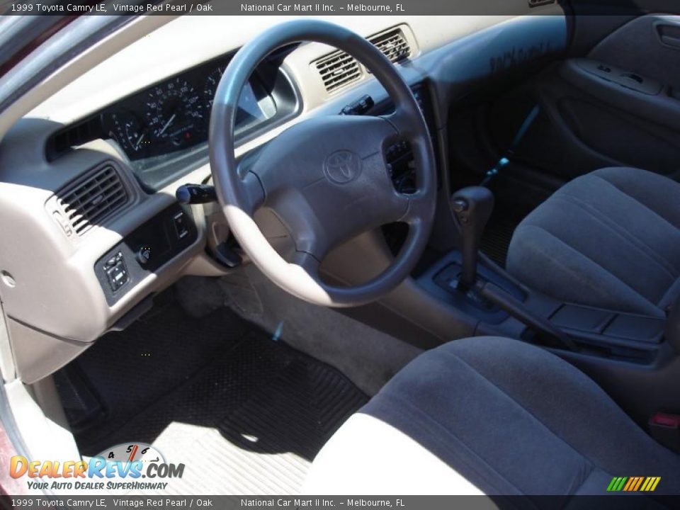 1999 Toyota Camry LE Vintage Red Pearl / Oak Photo #5