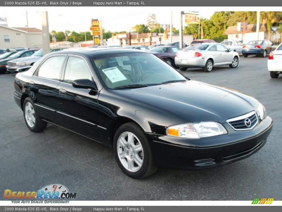 2000 Mazda 626 ES-V6 Black Onyx / Beige Photo #1
