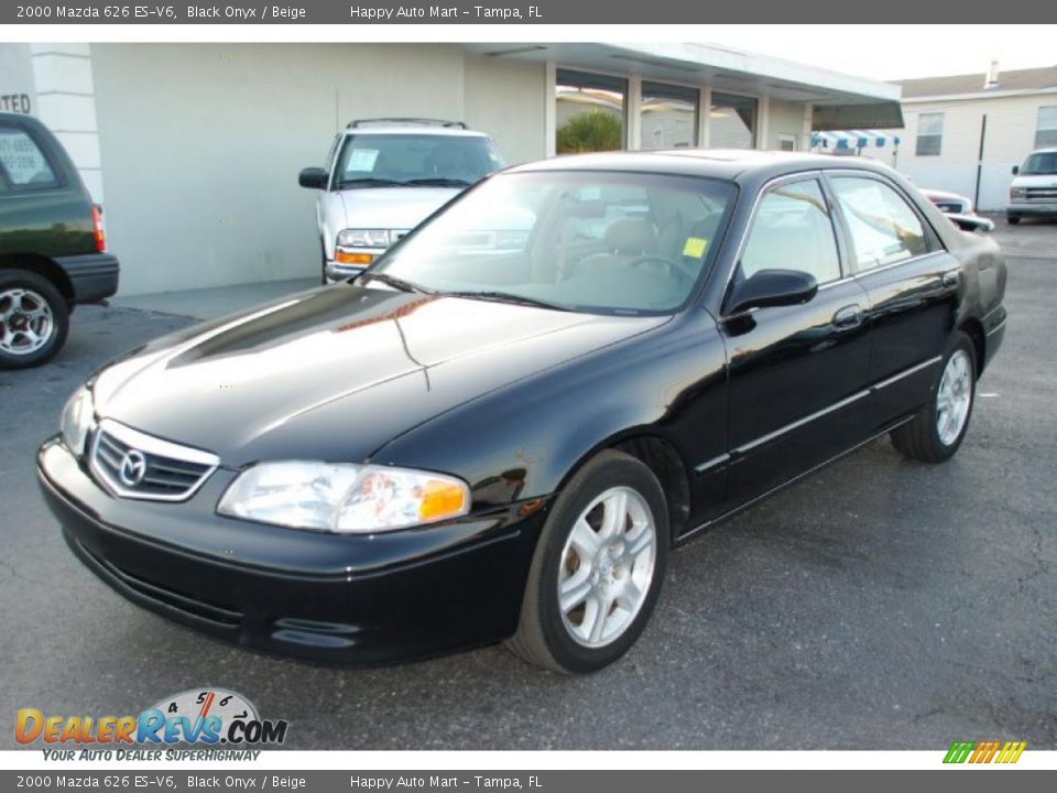 2000 Mazda 626 ES-V6 Black Onyx / Beige Photo #3