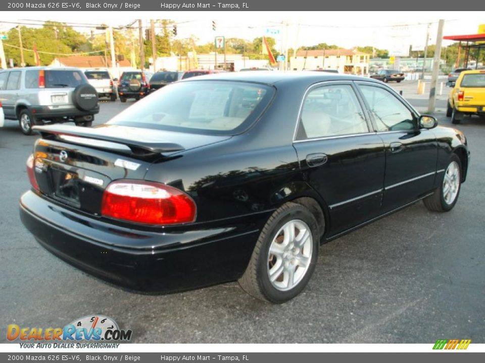 2000 Mazda 626 ES-V6 Black Onyx / Beige Photo #6