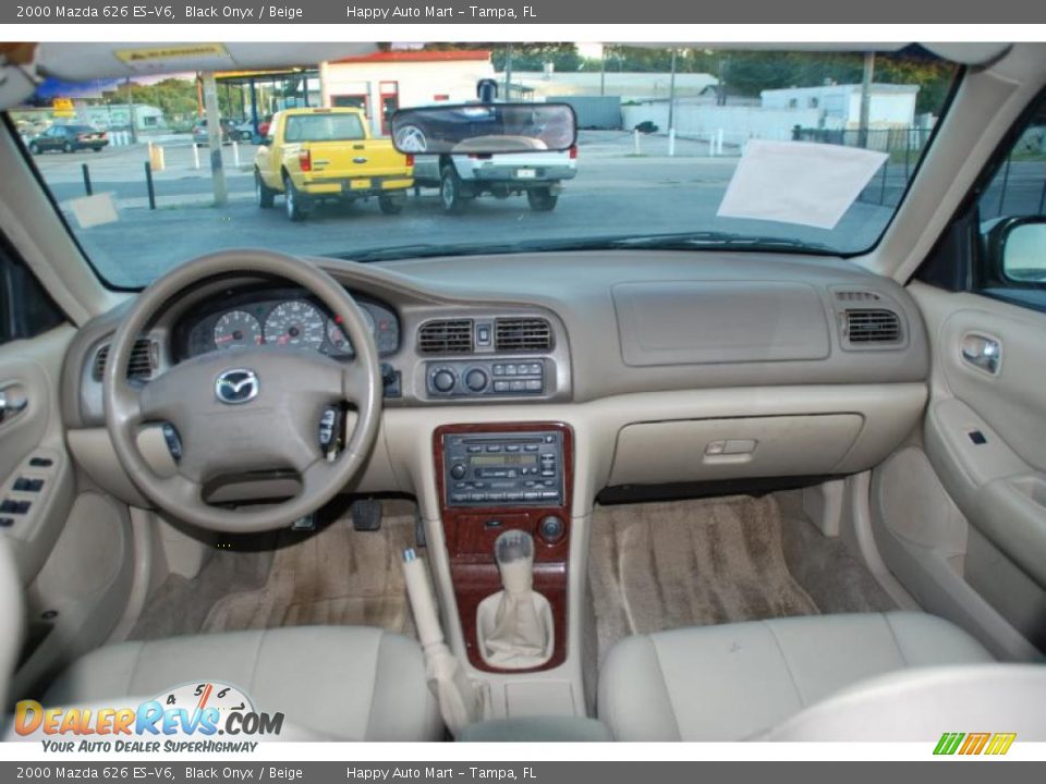 2000 Mazda 626 ES-V6 Black Onyx / Beige Photo #8