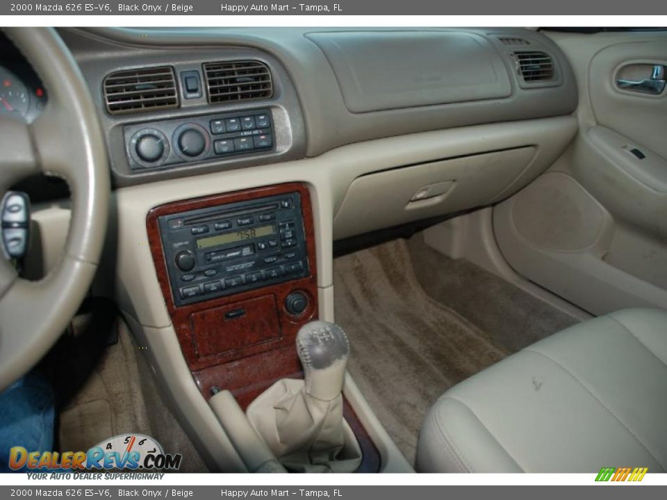 2000 Mazda 626 ES-V6 Black Onyx / Beige Photo #11