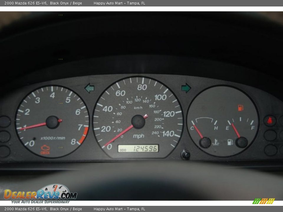 2000 Mazda 626 ES-V6 Black Onyx / Beige Photo #12