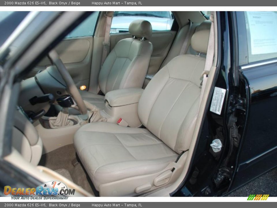 2000 Mazda 626 ES-V6 Black Onyx / Beige Photo #13
