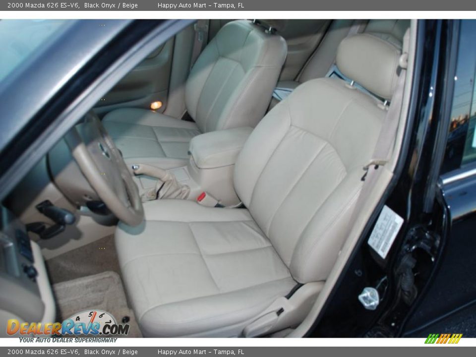 2000 Mazda 626 ES-V6 Black Onyx / Beige Photo #14