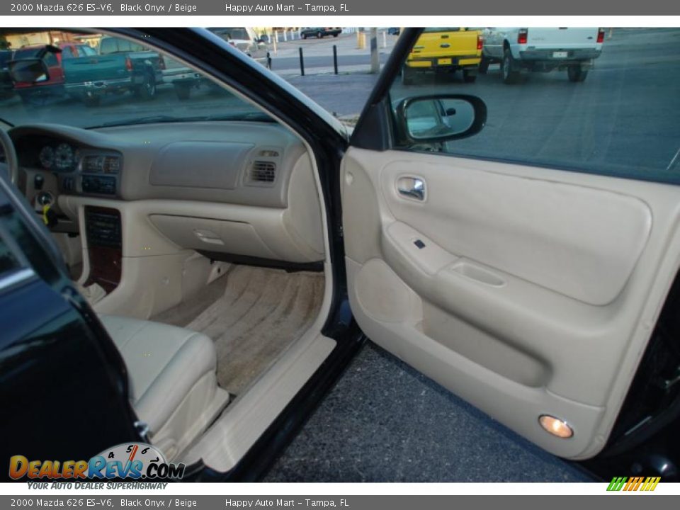 2000 Mazda 626 ES-V6 Black Onyx / Beige Photo #15