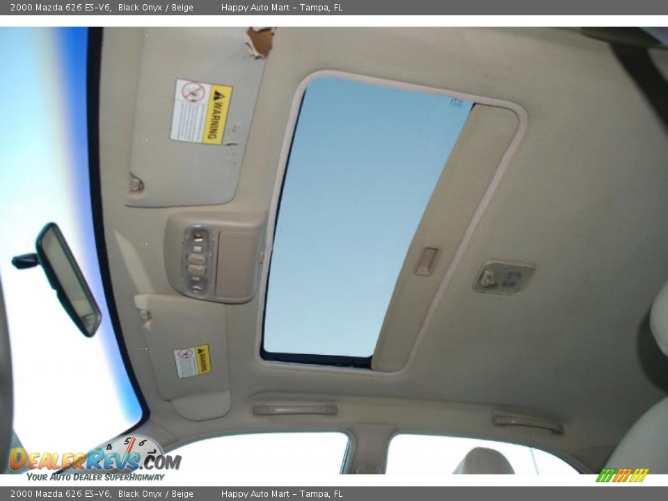 2000 Mazda 626 ES-V6 Black Onyx / Beige Photo #16