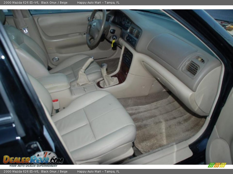 2000 Mazda 626 ES-V6 Black Onyx / Beige Photo #17