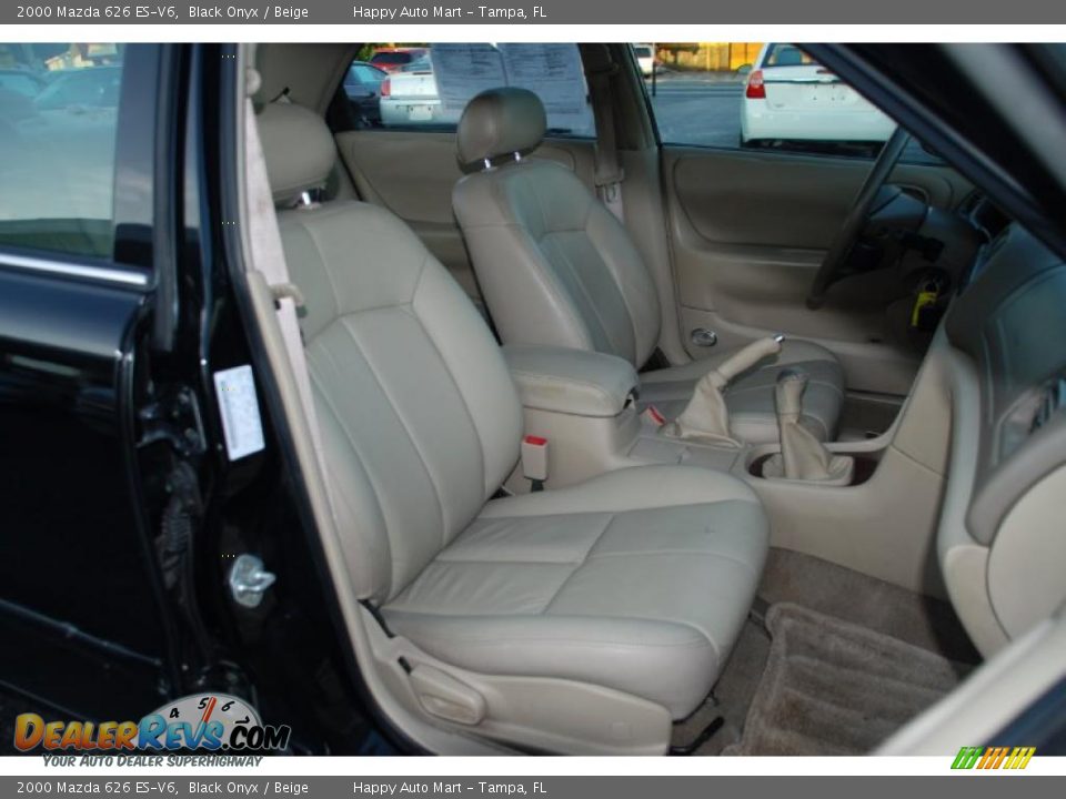 2000 Mazda 626 ES-V6 Black Onyx / Beige Photo #18