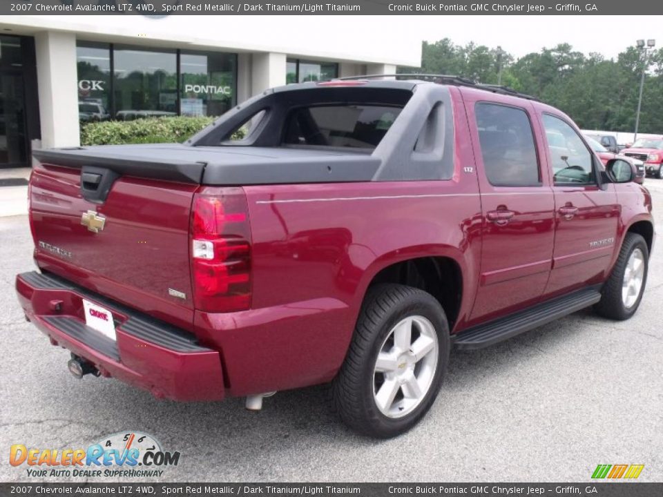 2007 Chevrolet Avalanche LTZ 4WD Sport Red Metallic / Dark Titanium/Light Titanium Photo #8