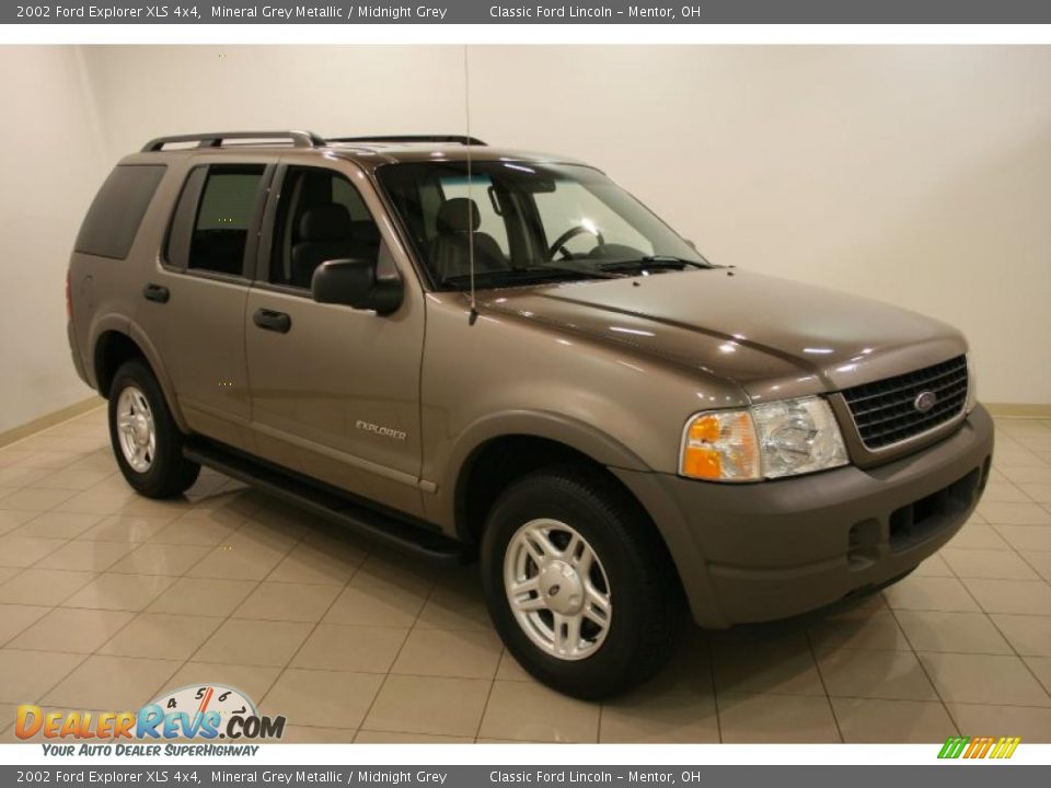 2002 Ford Explorer XLS 4x4 Mineral Grey Metallic / Midnight Grey Photo #1