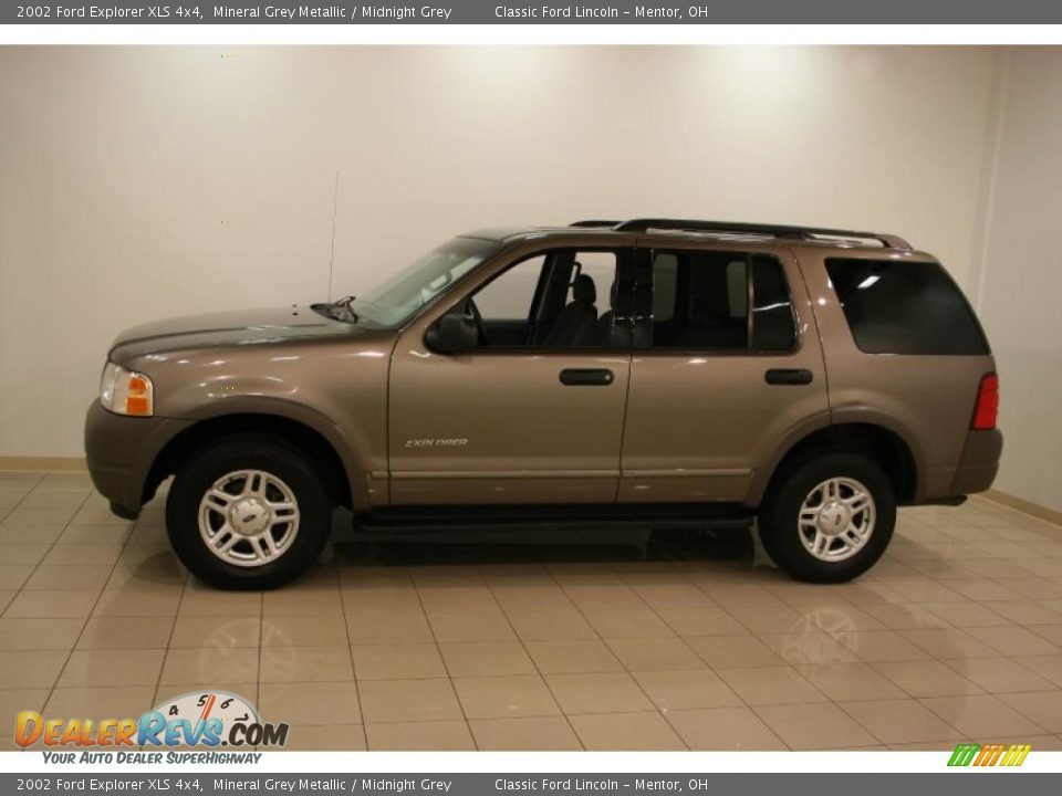 2002 Ford Explorer XLS 4x4 Mineral Grey Metallic / Midnight Grey Photo #4