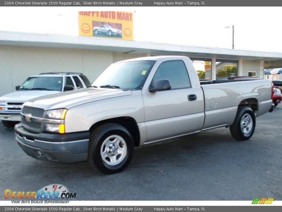 2004 Chevrolet Silverado 1500 Regular Cab Silver Birch Metallic / Medium Gray Photo #2