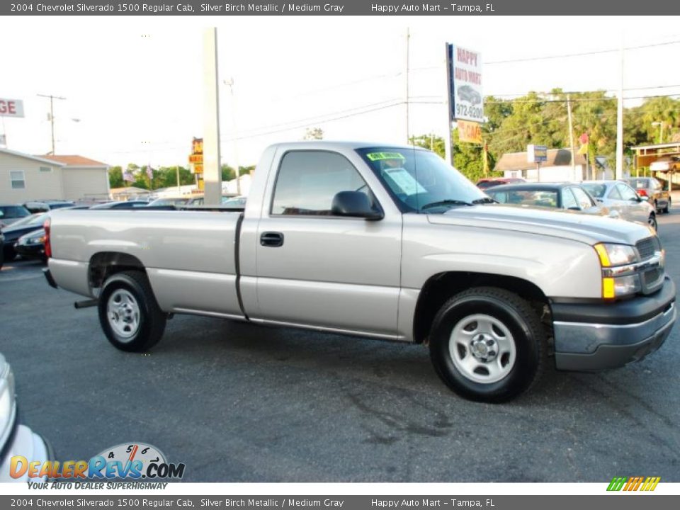 2004 Chevrolet Silverado 1500 Regular Cab Silver Birch Metallic / Medium Gray Photo #4
