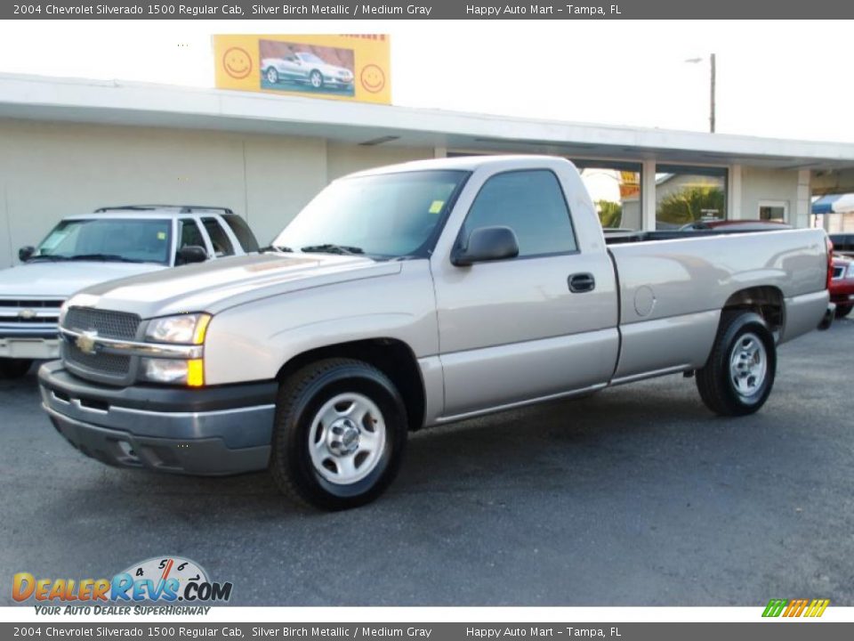 2004 Chevrolet Silverado 1500 Regular Cab Silver Birch Metallic / Medium Gray Photo #9