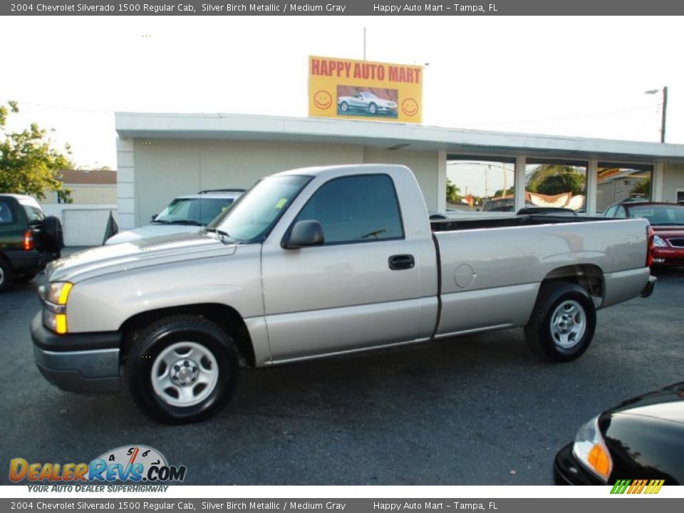 2004 Chevrolet Silverado 1500 Regular Cab Silver Birch Metallic / Medium Gray Photo #10