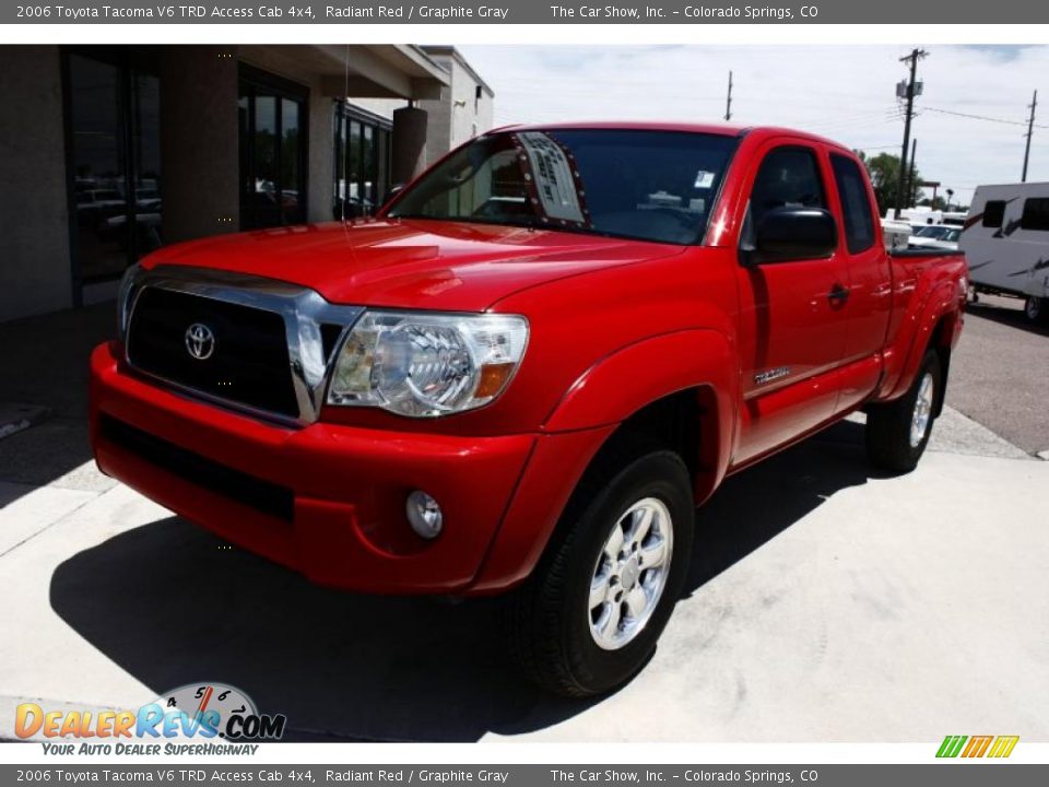 2006 Toyota Tacoma V6 TRD Access Cab 4x4 Radiant Red / Graphite Gray Photo #2