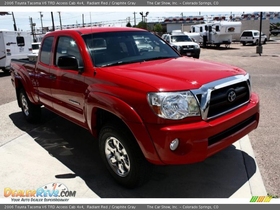 2006 Toyota Tacoma V6 TRD Access Cab 4x4 Radiant Red / Graphite Gray Photo #3