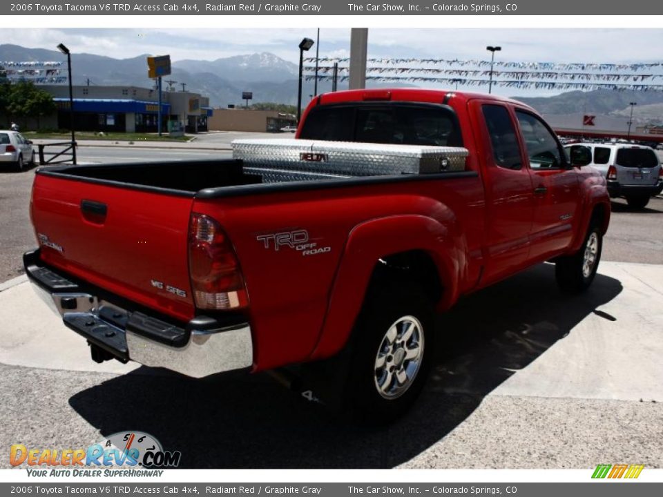 2006 Toyota Tacoma V6 TRD Access Cab 4x4 Radiant Red / Graphite Gray Photo #4