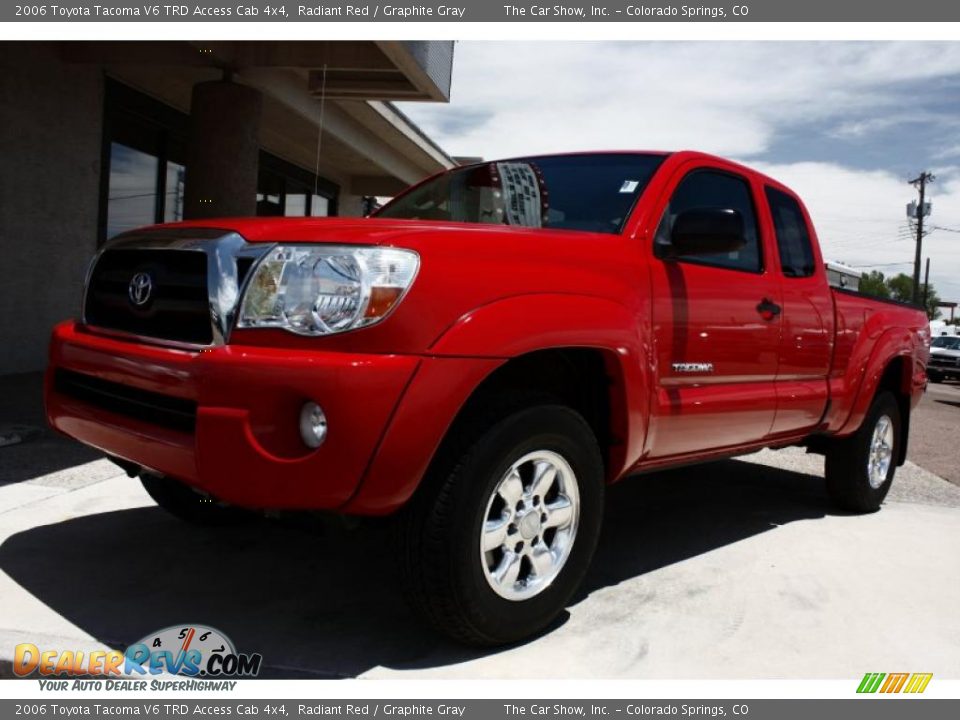 2006 Toyota Tacoma V6 TRD Access Cab 4x4 Radiant Red / Graphite Gray Photo #17