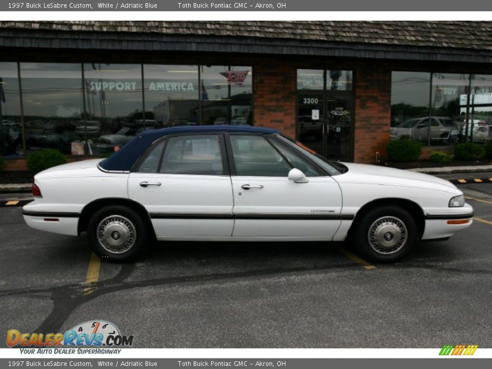 1997 Buick LeSabre Custom White / Adriatic Blue Photo #2