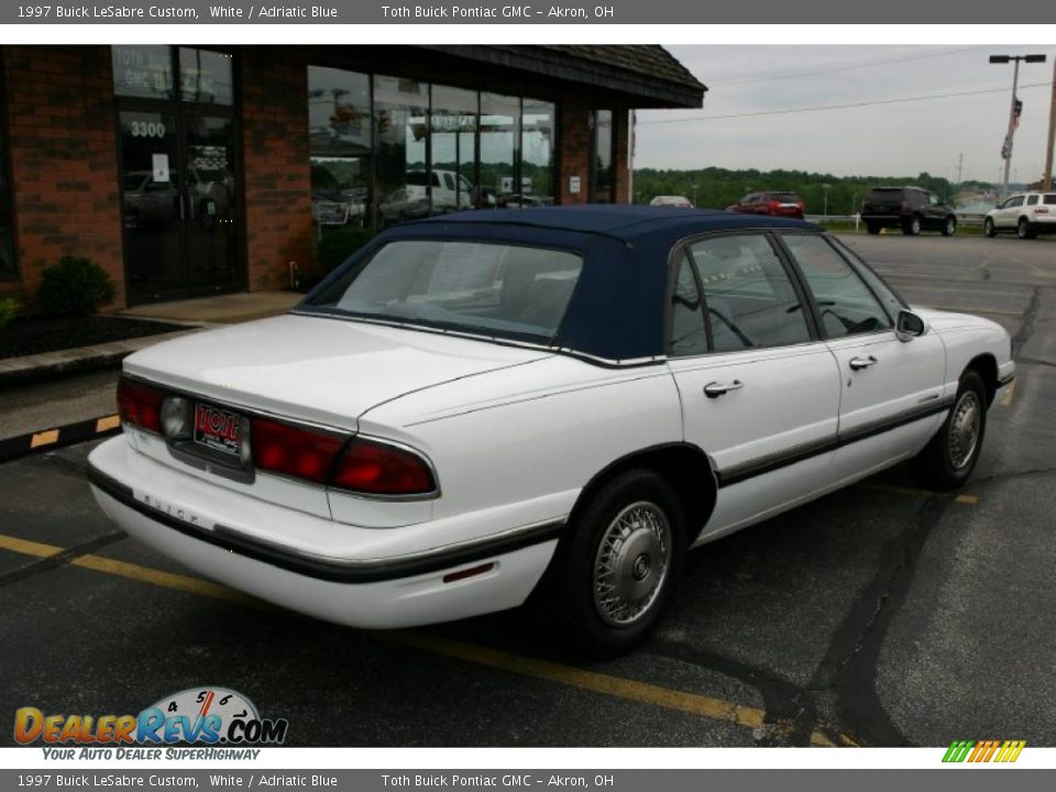 1997 Buick LeSabre Custom White / Adriatic Blue Photo #3