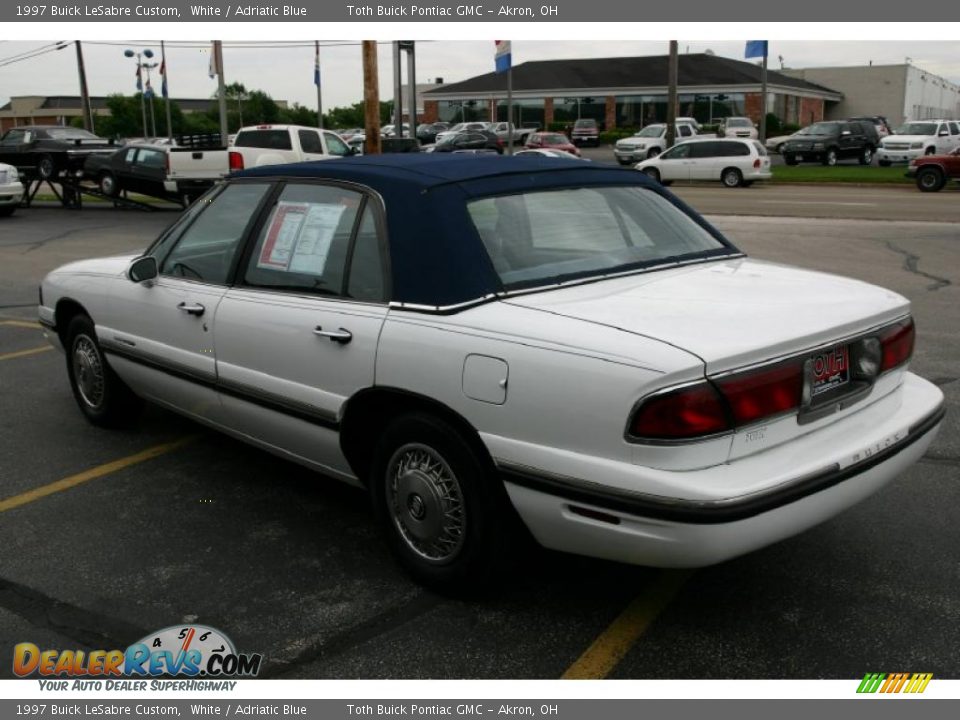 1997 Buick LeSabre Custom White / Adriatic Blue Photo #4